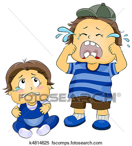 424x470 Stock Illustration Of Crying Children K4814625