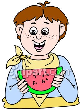 263x350 A Child Eating Watermelon