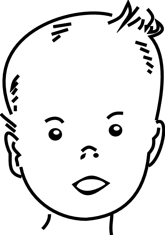 532x758 Baby Face Clipart