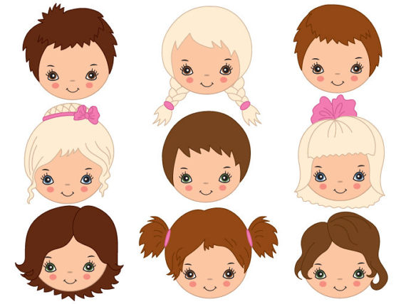 570x428 Kids Faces Clipart