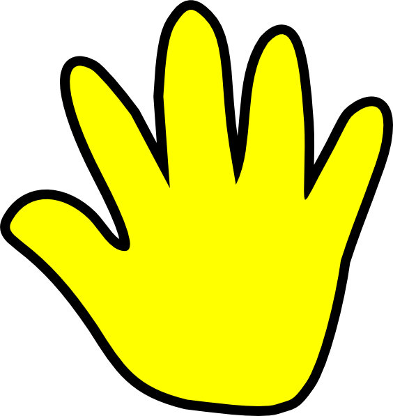 564x597 Child Handprint Yellow Clip Art