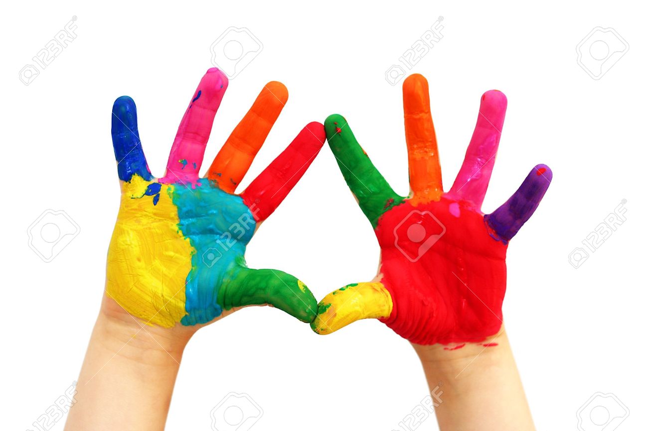 1300x866 Photo Collection Painted Child Hands Colorful