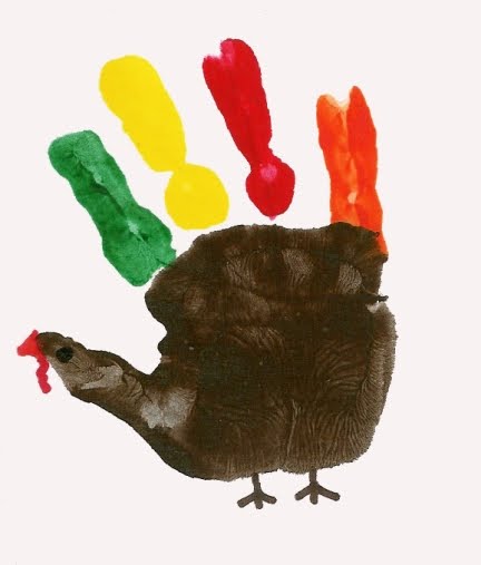 432x507 Children's Learning Activities Turkey Handprint Place Cards