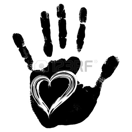 450x450 Concept Conceptual Cute Paint Human Hand Or Handprint Of Child