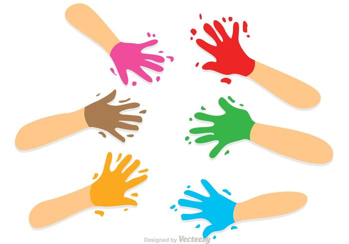 700x490 Free Vector Child Handprint Stamps