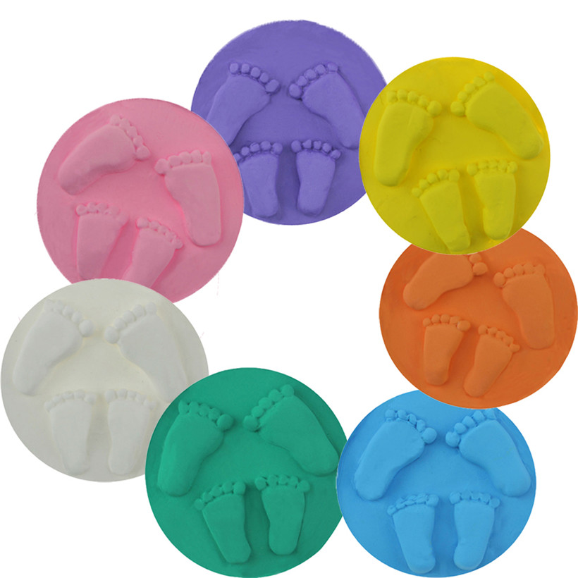 820x820 8 Colors Baby Care Air Drying Soft Clay Baby Handprint Footprint