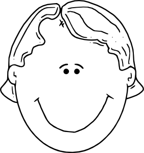 282x299 Boyface Outline Clip Art