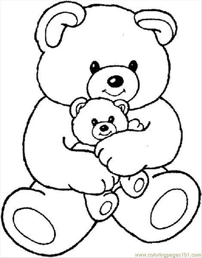 650x828 Teddy Bear Outline Coloring Home Clip Art