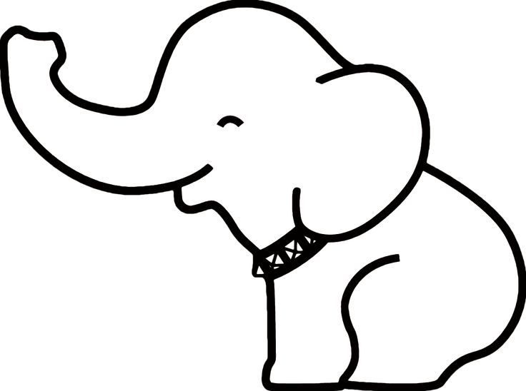 736x548 Best Elephant Outline Ideas Easy Elephant