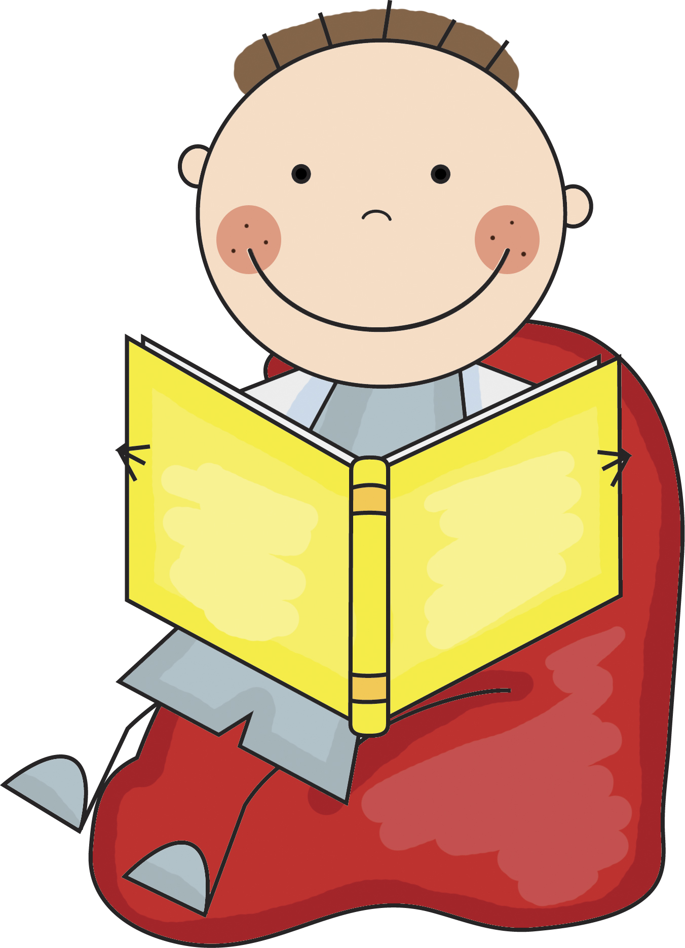 1352x1871 Clipart Child Reading