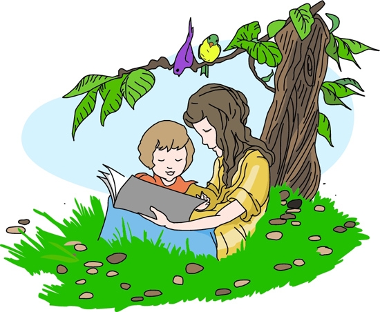 550x452 Clipart Kids Reading Books