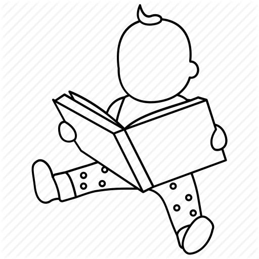 512x512 Baby, Book, Child, Infant, Kid, Reading, Toddler Icon Icon