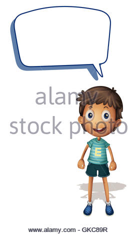 274x470 Young Boy Speech Bubble Conversation Talk Stock Vector Art