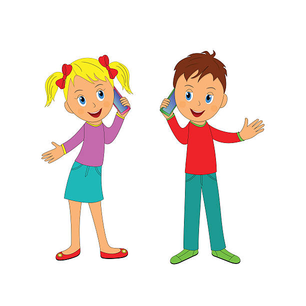 612x612 Child On Phone Clipart