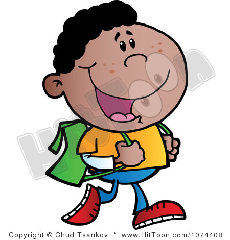 450x470 Kid Walking To School Clipart