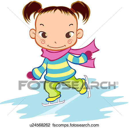 450x447 Clipart Of Pupil, Young Girl, Childhood, 6 13years Old, Winter