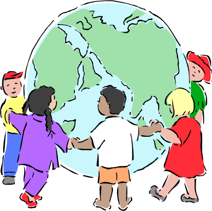 413x412 Children Around The World Clipart Free 8
