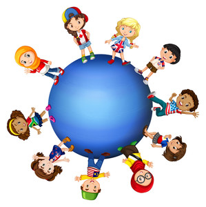 299x300 Illustration Of Children All Around The World Royalty Free Stock