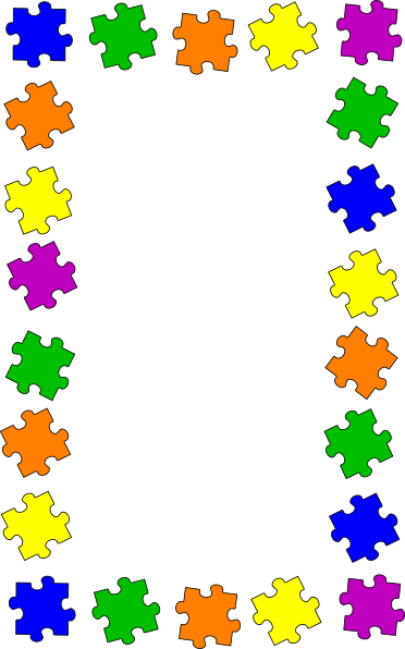 372x596 Puzzle Border Clip Art