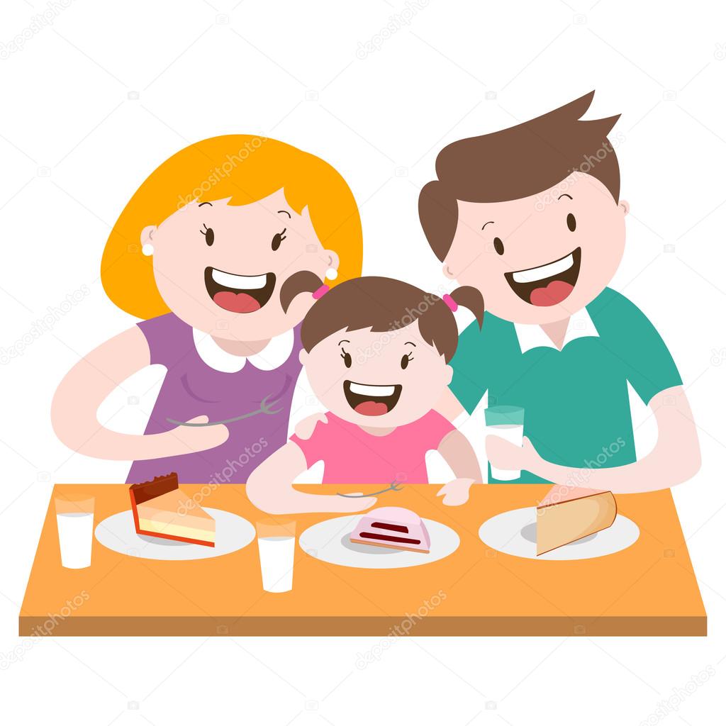 1024x1024 Happy Family , A Family Dinner , Vector Graphics Stock Vector
