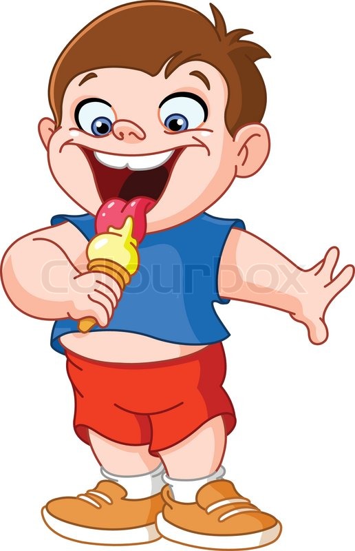516x800 Kid Eating Ice Cream Stock Vector Colourbox