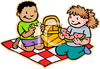 350x241 Children Eating Food Clipart
