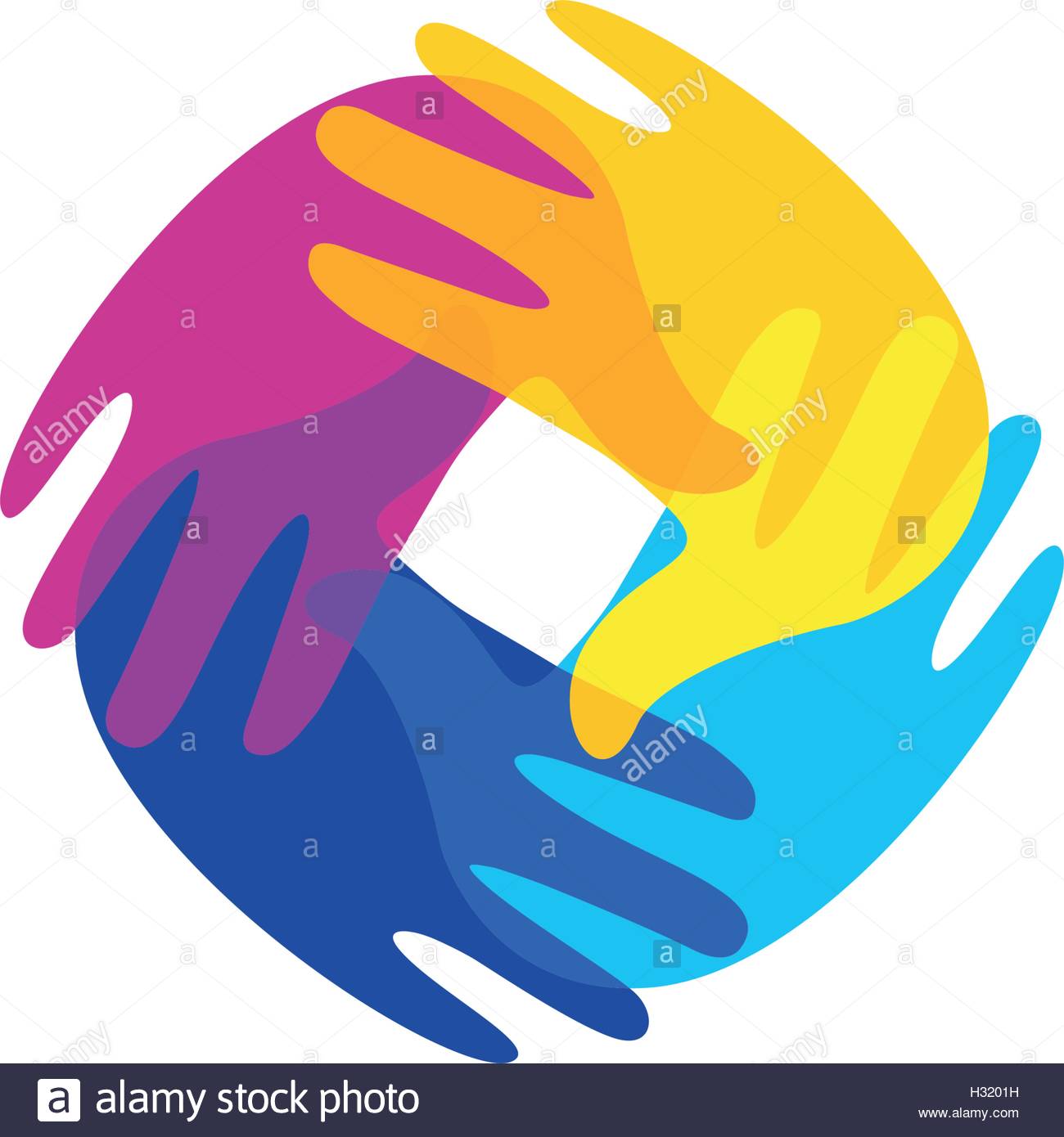 1300x1390 Isolated Abstract Colorful Human Hands Together Logo. Kids