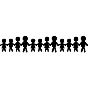 285x285 Children Holding Hands Clipart Black And White