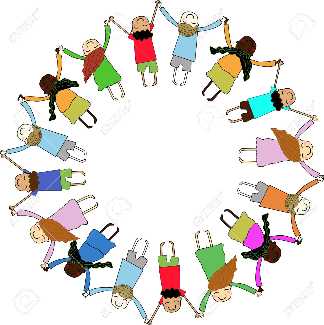 1296x1300 Holding Hands In Circle Kid Clipart, Explore Pictures