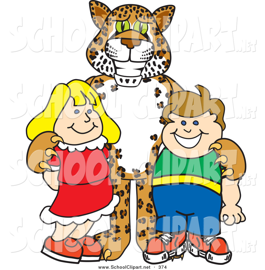 1024x1044 Clip Art Of A Happy Cheetah, Jaguar Or Leopard Character School