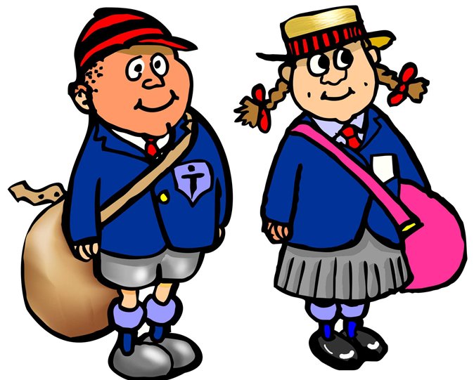674x541 Image Of School Children In Uniform Clipart