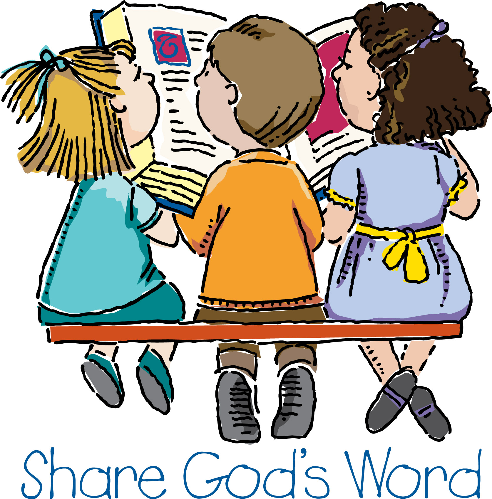 1674x1699 Sunday School Children Clipart