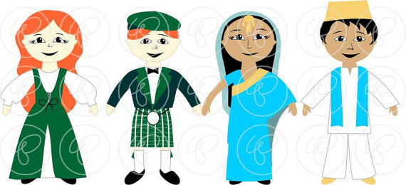 570x260 Children Of The World Set 03 Digital Clip Art Kenya Russia