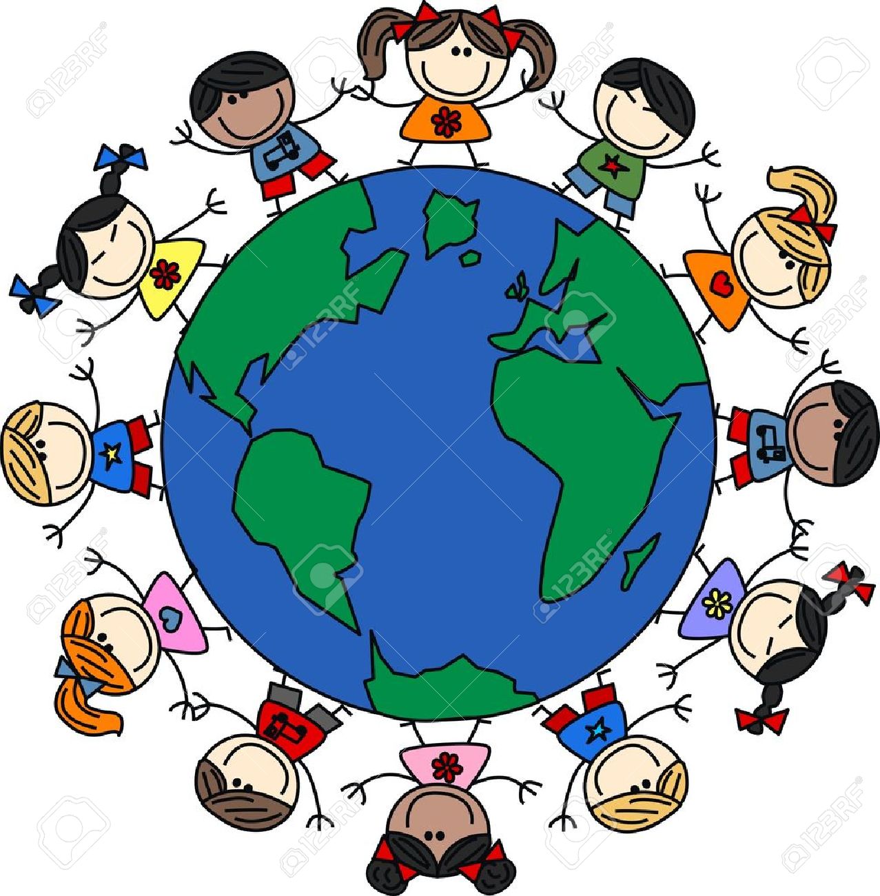 1277x1300 Ethnic Children Clipart