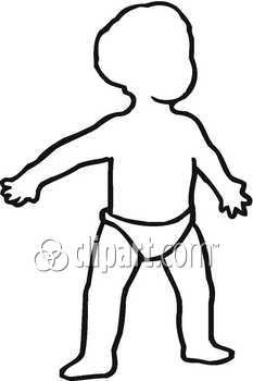 233x350 Child Outline Clip Art