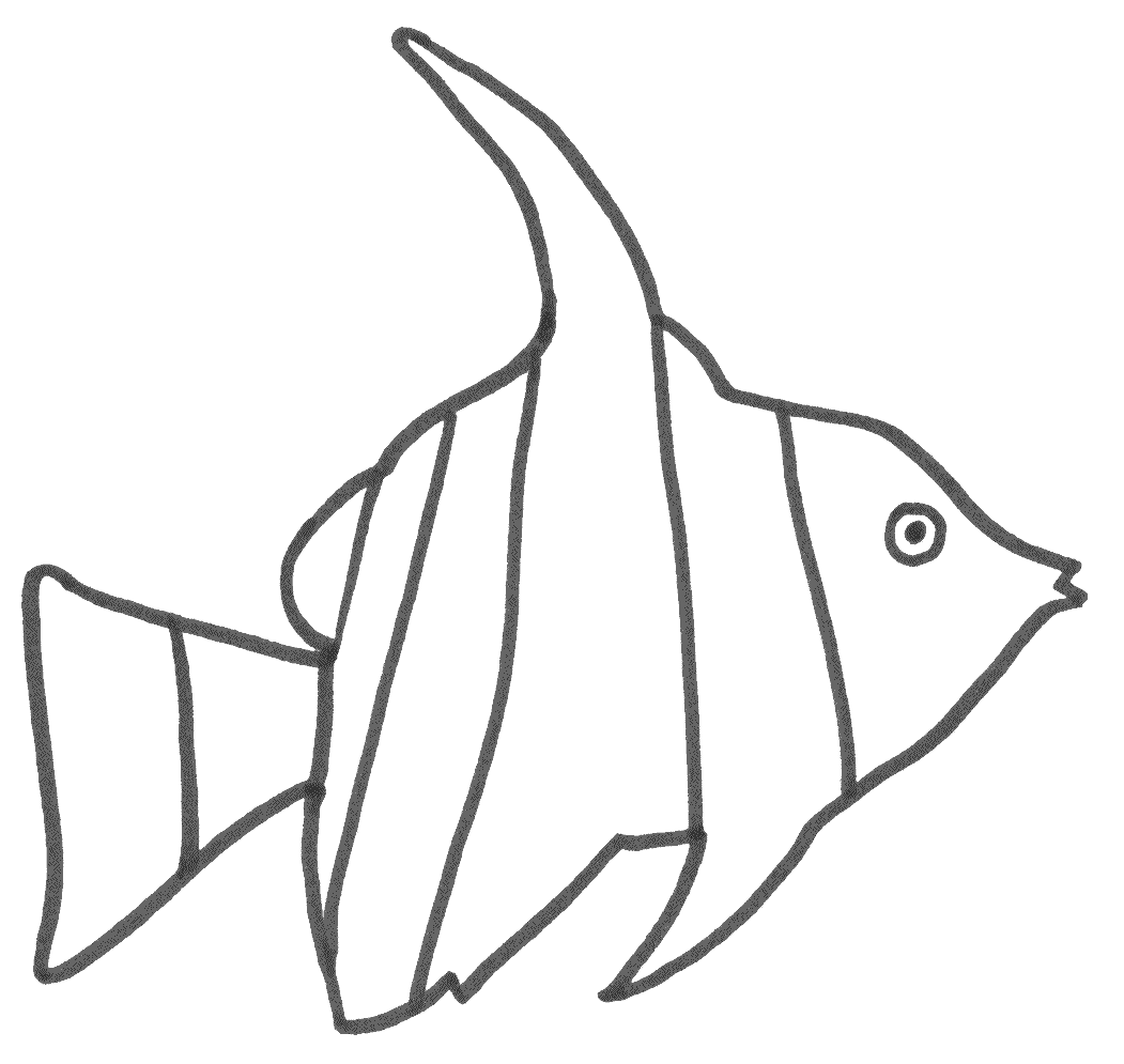 1051x995 Fish Outlines For Children
