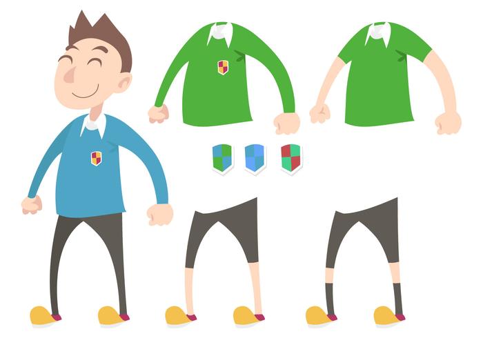 700x490 Cute School Children Vector