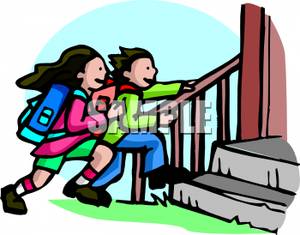 300x235 Running Up The Steps To School