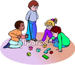 300x260 Playing Kindergarten Clipart