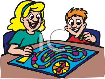350x263 Children Playing Board Games Clipart