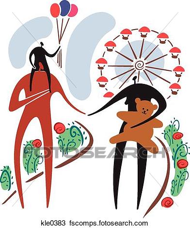 392x470 Clip Art Of Children Playing Outside Kle0302