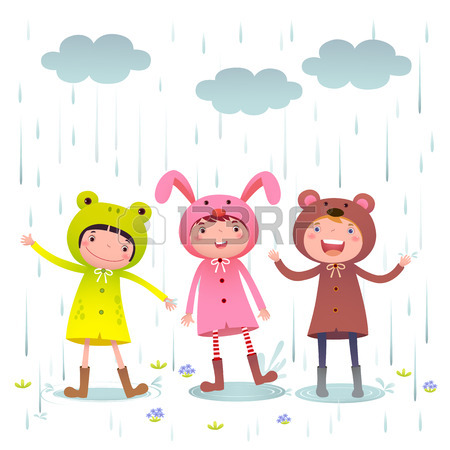 450x450 Illustration Of Kids Playing Outdoors In Winter Royalty Free