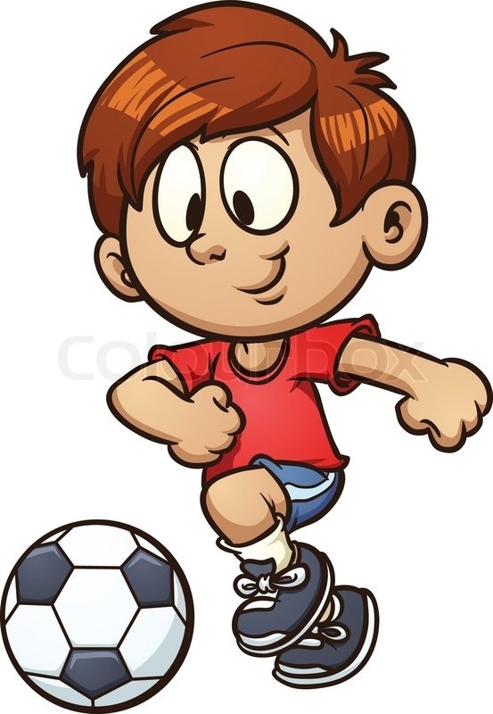 553x800 Clipart Kids Playing Football
