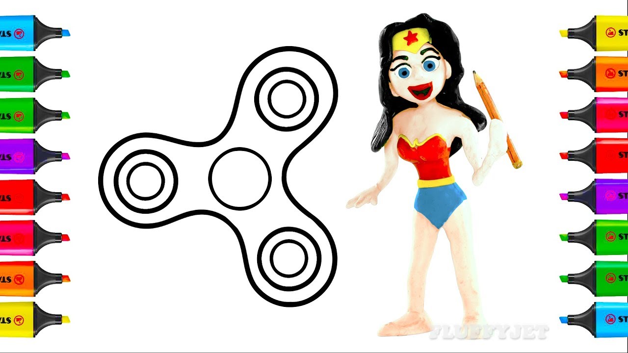 1280x720 How To Draw Amp Color Spinner Coloring Pages Kit Toys For Children