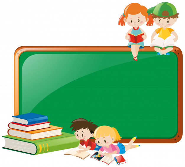 626x563 Border Design With Children Reading Books Vector Premium Download