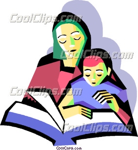 283x308 Parent Reading Clipart