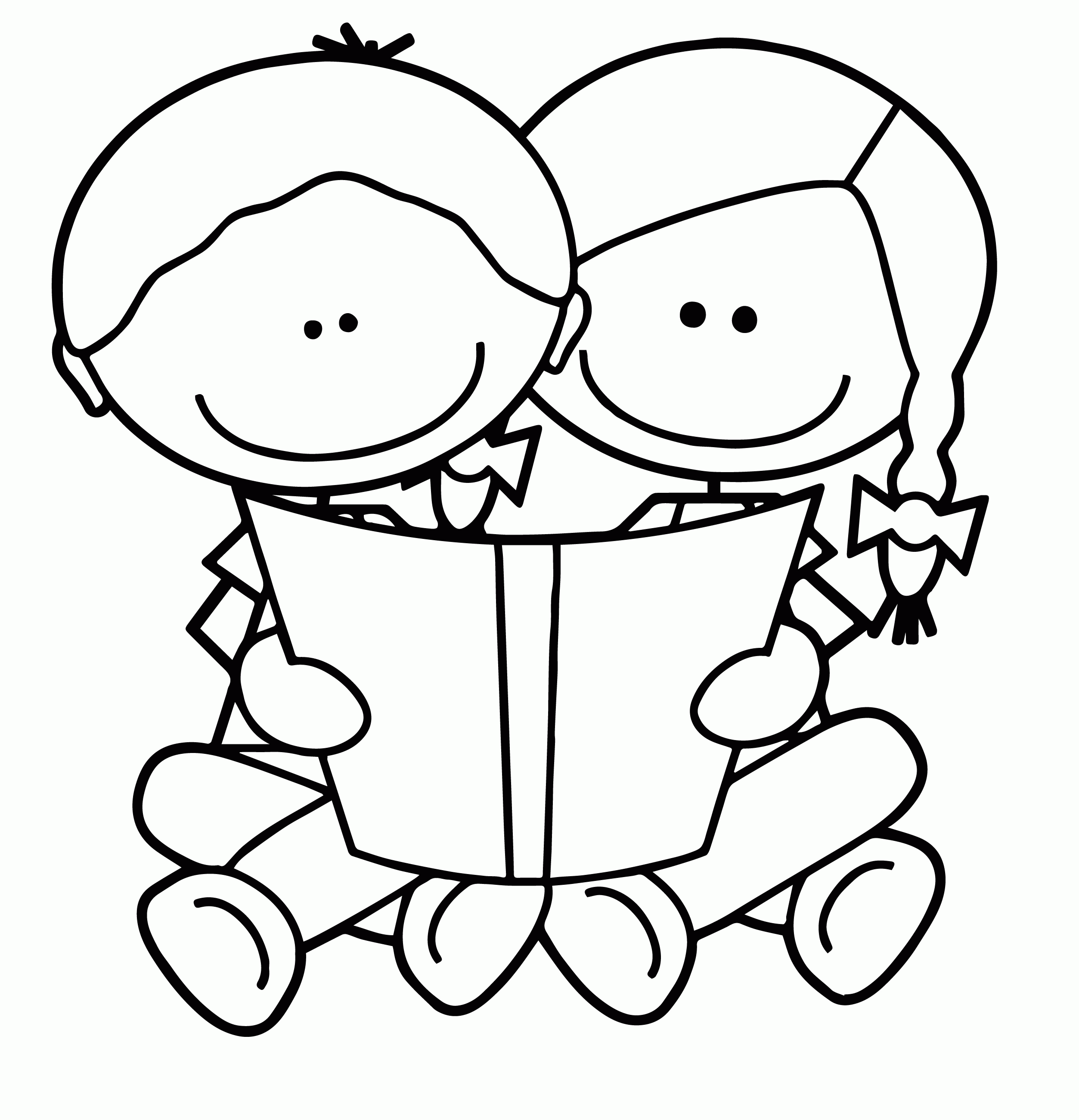 2506x2600 Children Reading Clip Art Kids We Coloring Page Wecoloringpage