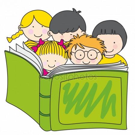 450x450 Children Reading Books Stock Vectors, Royalty Free Children
