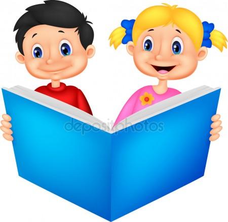 450x439 Children Reading Together Stock Vectors, Royalty Free Children