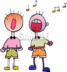 Children Singing Clipart